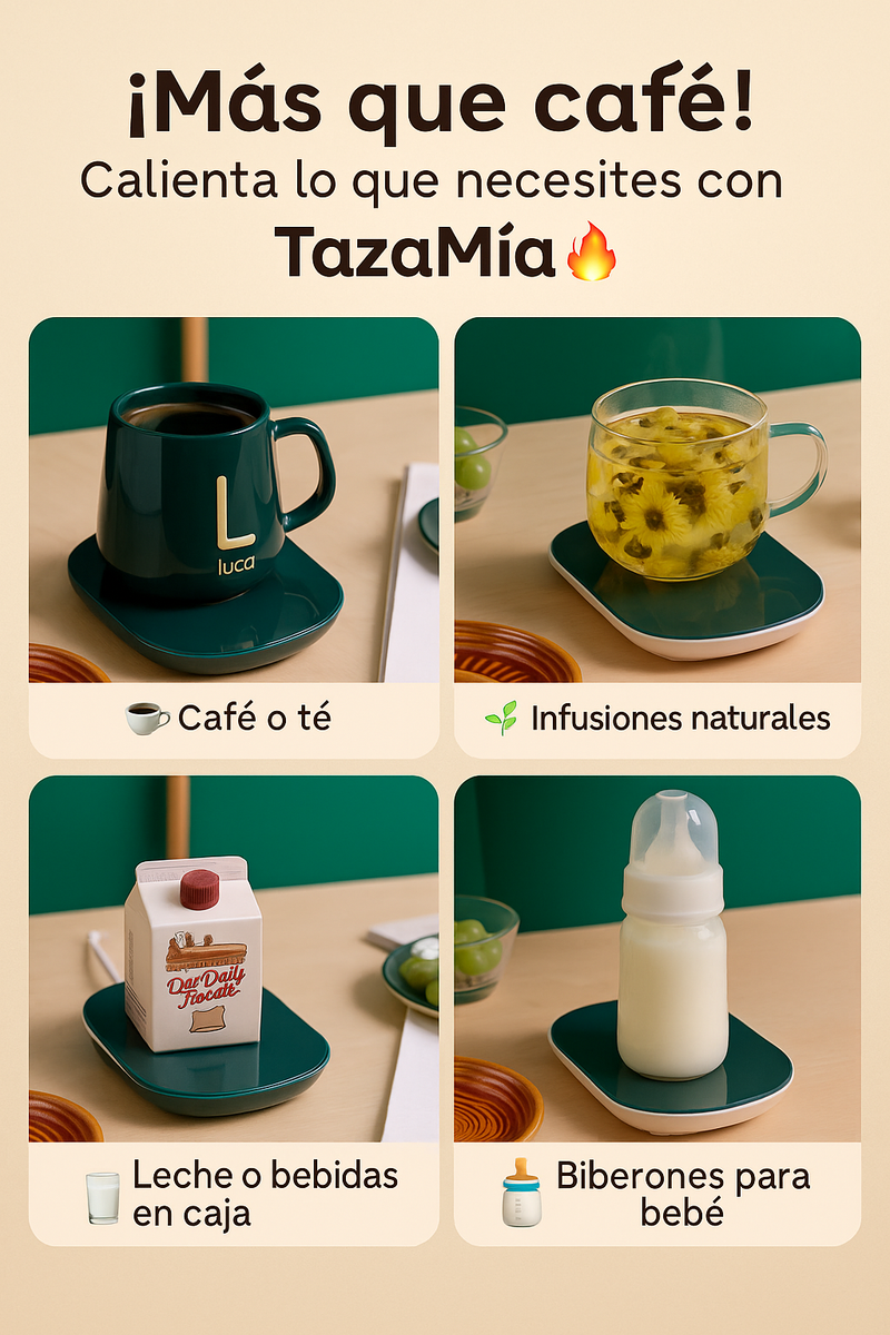 Set Calentador TazaMía | ¡Calor que dura, diseño que enamora!