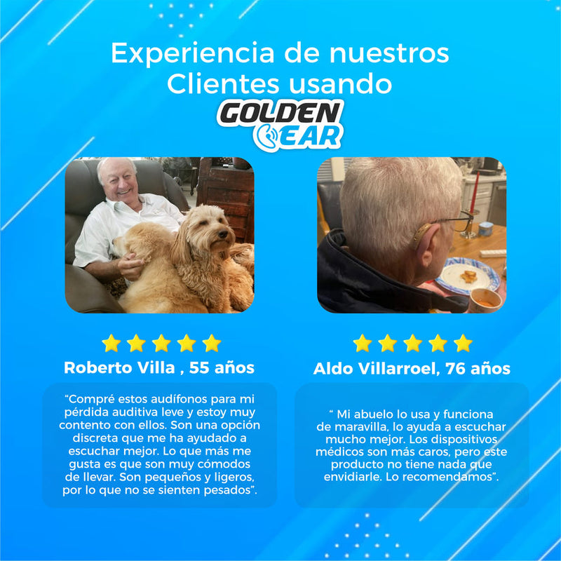 GoldenEar® - Audífono Amplificador Libre de Prescripción [SOLO HOY HASTA 23:59PM!!!]