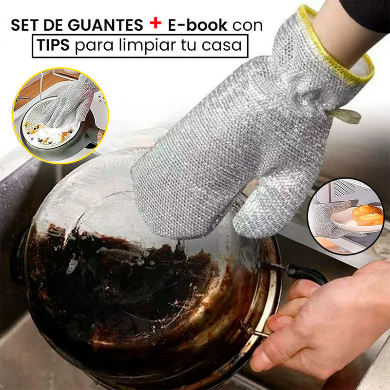 Set x 2 pares de guantes para limpieza en acero ENVÍO GRATIS💯